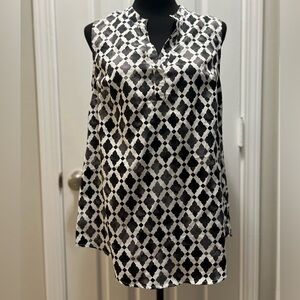 Mud Pie Black and White Sleeveless Women's Top Size Medium M
